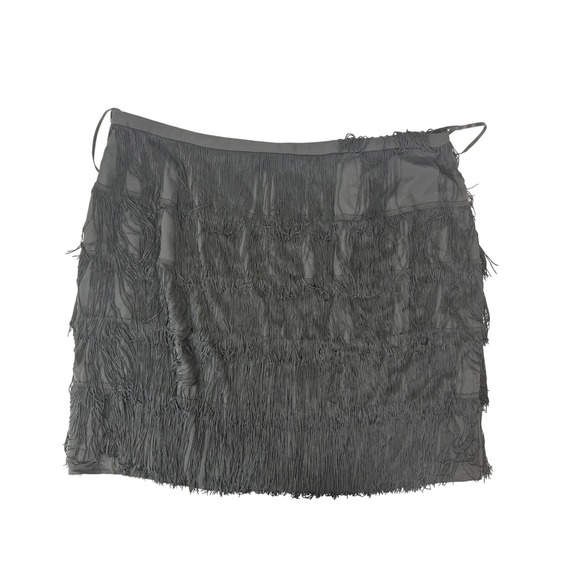 NEW‎ Lauren Ralph Lauren Fringe Skirt Women's 20W Flapper Gatsby Cocktail Black - Picture 1 of 10